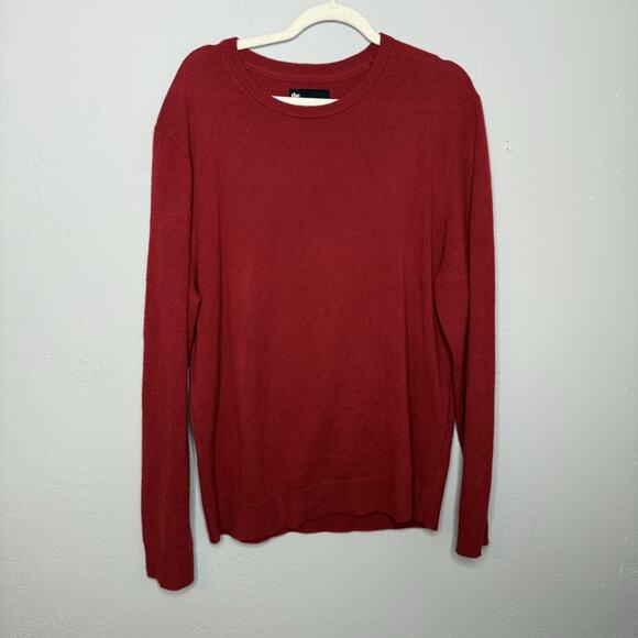 The Commons Men's 100% Cashmere Sweater Johnny Crewneck XL Red Brick Luxury - Picture 5 of 9
